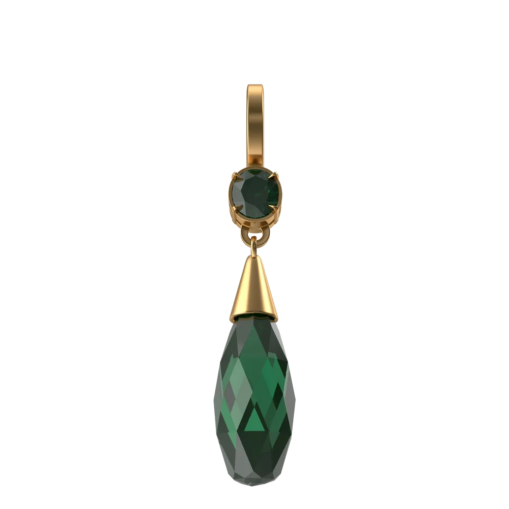 Green Crystal Earring, Green